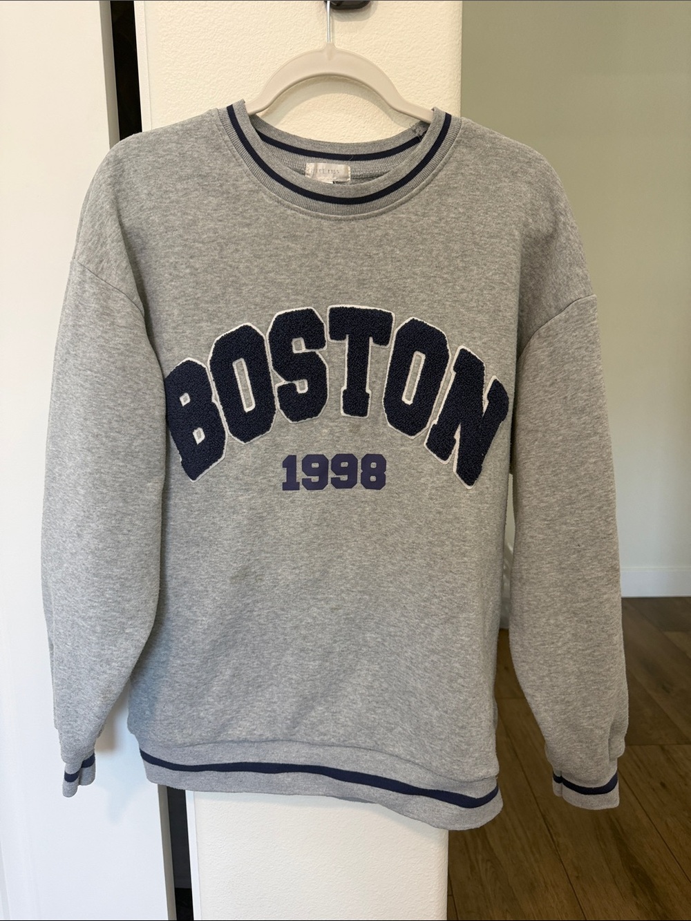 Gray "Boston 1998" Crewneck Sweatshirt